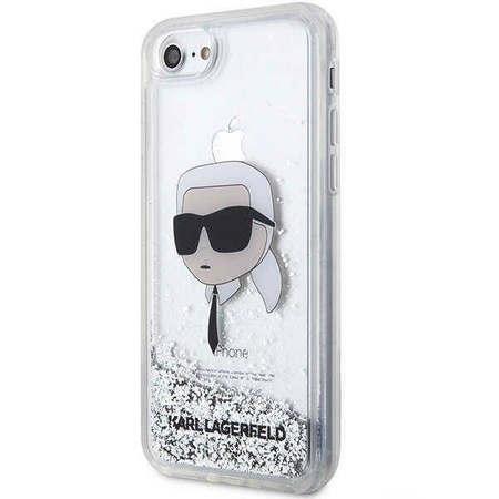 Karl Lagerfeld KLHCI8LNKHCH iPhone 7/8/ SE 2020/2022 silver/silver hardcase Glitter Karl Head