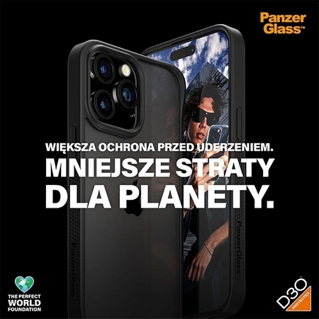 Etui PanzerGlass ClearCase na iPhone 15 Pro Max z certyfikatem Military Grade - przezroczysto-czarne