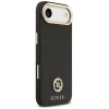 Guess Grained Strass Logo MagSafe Hülle für iPhone Air - Schwarz