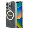 Original Handyhülle IPHONE 16 PRO MAX Guess Hardcase IML 4G MagSafe (GUHMP16XH4STK) schwarz