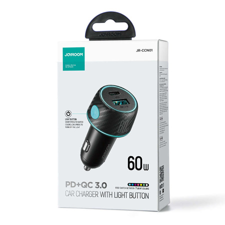 Car charger 60W USB-C USB-A Joyroom JR-CCN01 | black