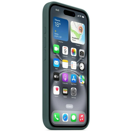 Etui Apple MYY83ZM/A iPhone 16 6.1"      MagSafe zielony/lake green Silicone Case