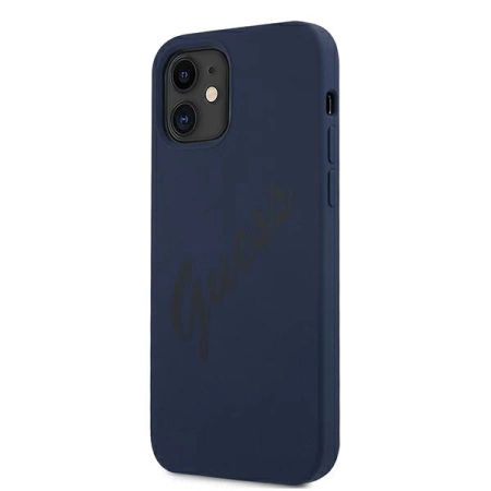 Guess GUHCP12SLSVSBL iPhone 12 mini 5,4" niebieski/blue hardcase Script Vintage