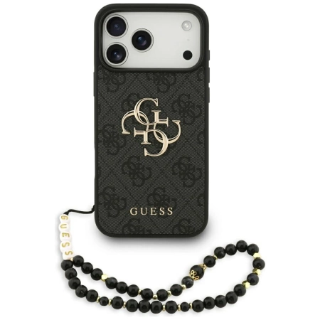 Guess 4G Strap 4G Classic Logo Hülle für iPhone 17 Pro Max - Schwarz