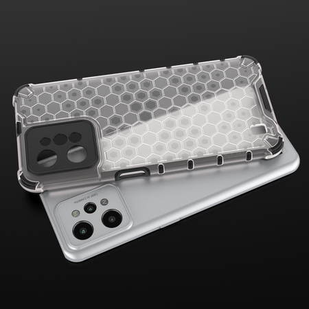 Honeycomb case armored cover with a gel frame Realme C31 transparent