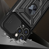 Hybrid Armor Camshield Hülle für iPhone 14 gepanzerte Hülle mit Kameraabdeckung blau