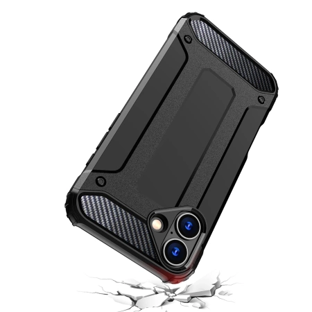 Hybrid Armor Panzerhülle für iPhone 16 Plus – Schwarz