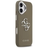 Etui Guess Grained Big 4G Classic Logo na iPhone 17 - brązowe