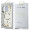 GUESS futerał do IPHONE 16 Pro kompatybilny z MagSafe GUHMP16LRGRGED (Resin Bottom Glitter) złoty