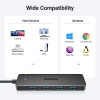 Ugreen CM219 HUB with 4 USB-A 3.0 ports and USB-A 3.0 cable - black