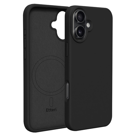 Nakładka Etteri Silicone Mag do iPhone 16 6,1" czarna