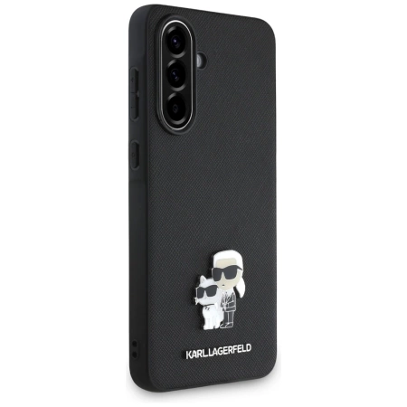 Etui Karl Lagerfeld Saffiano w/ K&C Metal Logo na Samsung Galaxy A56 - czarne