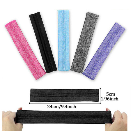 Elastic fabric headband for running fitness pink