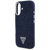 Original Case IPHONE 16 Guess Denim Triangle Logo MagSafe blue