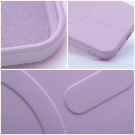 Futerał SILICONE MAG COVER kompatybilny z MagSafe do SAMSUNG S25 Plus różowy