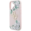 Etui Guess Grained Roses Big 4G logo na iPhone 16 - różowe