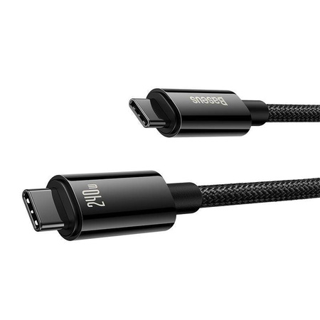 Cable USB C - USB C 480Mb/s 240W 3m Baseus Tungsten Gold CAWJ040101 - black