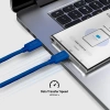 SBS TECABLETISSUETCB USB-C – USB-C-Kabel 1,5 m 60 W geflochten – blau