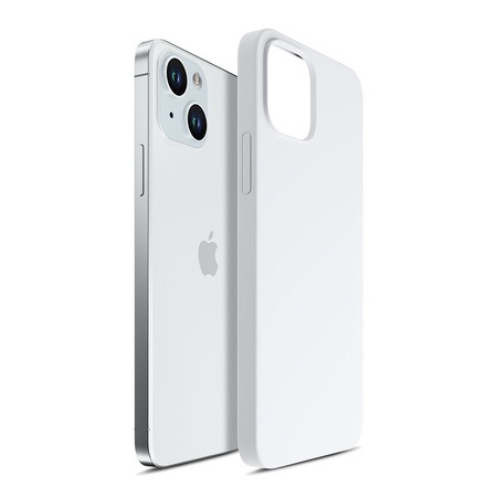 Apple iPhone 15 - 3mk Hardy Silikon MagCase Silber-Weiß