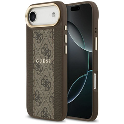 GUESS futerał do IPHONE 17 Air kompatybilny z MagSafe GUHMP17MPG4SEMCW (PU W/ 4G Stripe) brązowy