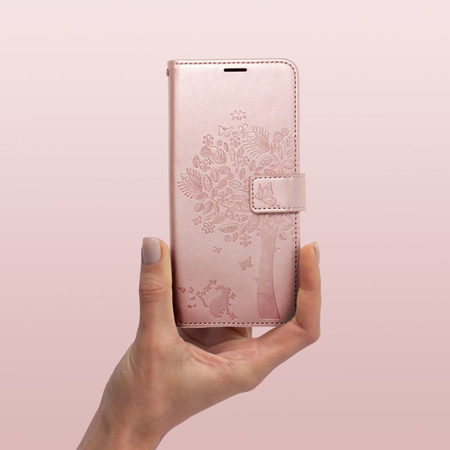 Kabura MEZZO Book do SAMSUNG A55 5G drzewo złoty róż
