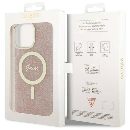 Guess GUHMP14XH4STP iPhone 14 Pro Max 6.7&quot; pink/pink Hardcase 4G MagSafe