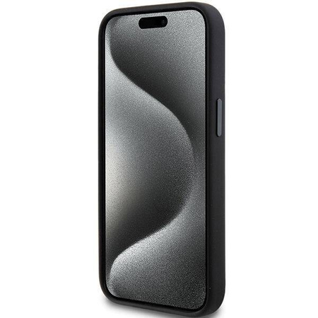 Karl Lagerfeld Choupette Metal Pin-Hülle aus Silikon für iPhone 15 Plus / 14 Plus – Schwarz