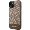 Guess GUHMP14MHGCFSEW iPhone 14 Plus 6.7&quot; brown/brown hard case GCube Stripes MagSafe