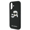 Etui Karl Lagerfeld Silicone nauble Heads Print MagSafe na iPhone 16 Plus - czarne