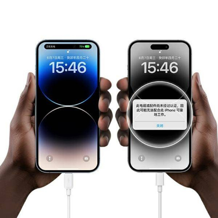 USAMS Ład. siec. QC3.0 18W Lightning2.1A 1m Fast Charging biały/white SC series (CC083)