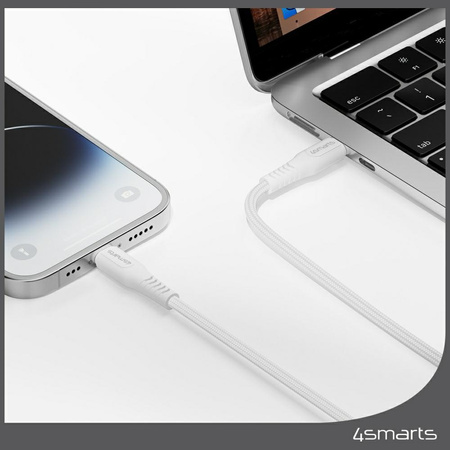 Kabel 4smarts Lightning do USB-C 30W     1.5m biały