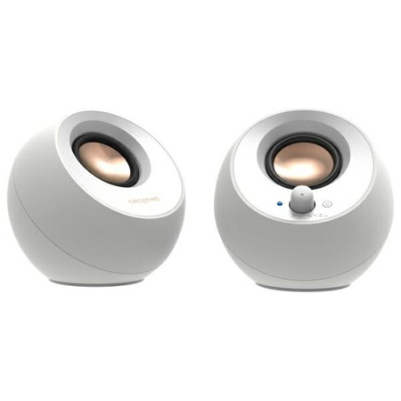 Creative Głośniki do komputera Pebble    2.0 V3 biały/white Bluetooth 5.0 USB-C