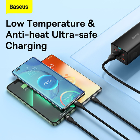 Baseus Flash Series Ⅱ One-for-three Fast Charging Data Cable USB to M+L+C 100W 1.2m Black