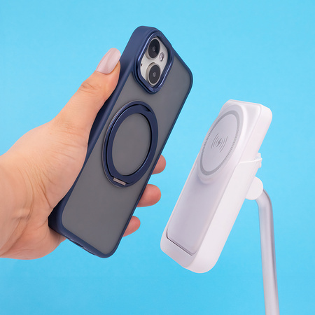 Nakładka Mag Ring Rotating do iPhone 14 6,1" granatowy