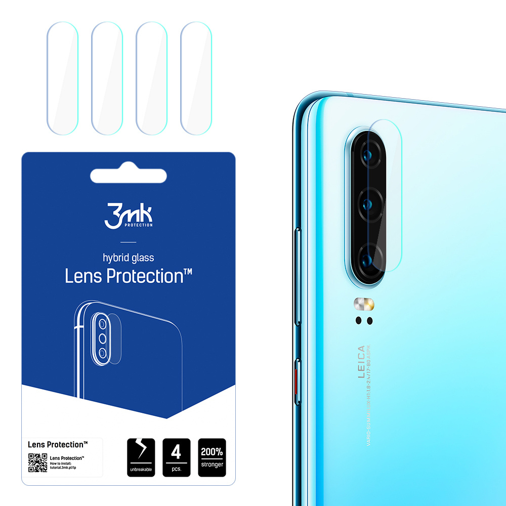 3MK FlexibleGlass Lens Huawei P30 Szkło hybrydowe na obiektyw aparatu 4szt