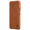 Nillkin Qin Leather Pro Case Case for Samsung Galaxy S22 + (S22 Plus) Camera Protector Holster Cover Flip Cover Brown