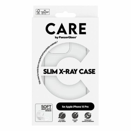 CARE by PanzerGlass Slim X-Ray Case für iPhone 15 Pro – transparent