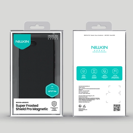Nillkin Super Frosted Shield Pro Magnetic Case for iPhone 16e - Black