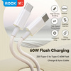 Rock Kabel Z20 - Typ C na Typ C - PD 60W 3A 1 metr biały