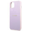 Original Case IPHONE 13 MINI Guess Saffiano Hot Stamp & Metal Logo (GUHCP13SPSASBPU) purple