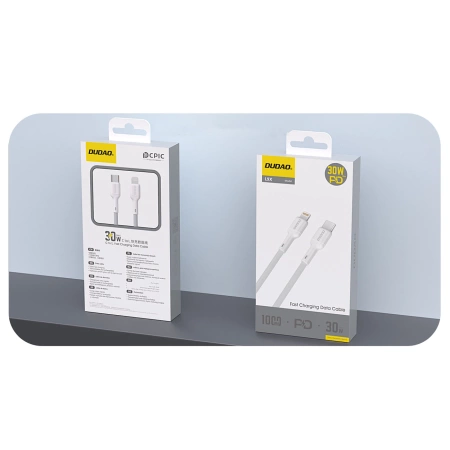 Kabel Dudao L9X 30W USB-C - Lightning 1m - biały