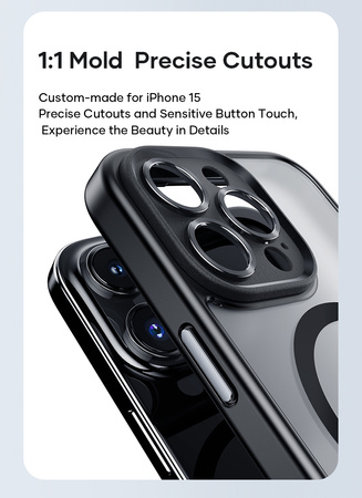 Rock Etui Guard Touch Matte Series Magnetic do Iphone 15 Plus czarne