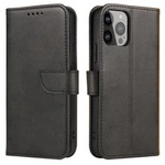 Magnet Case with flap and wallet for Tecno Spark 10 - black