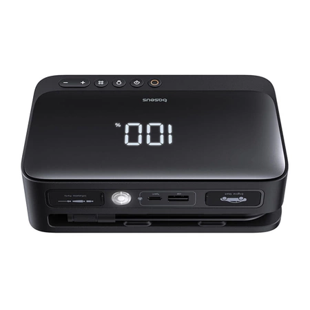 Jump starter Baseus Super Energy BS-CH013 4in1 600A with flashlight / 6000mAh power bank / compressor - black