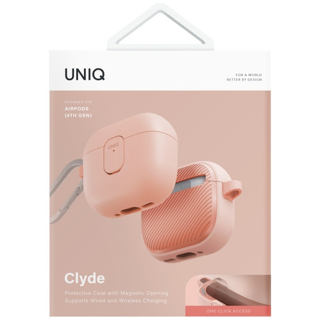 Etui UNIQ Clyde do AirPods 4 Lock Case różowy