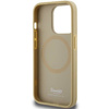 Hello Kitty Leather Kitty Head MagSafe case for iPhone 14 Pro Max - gold