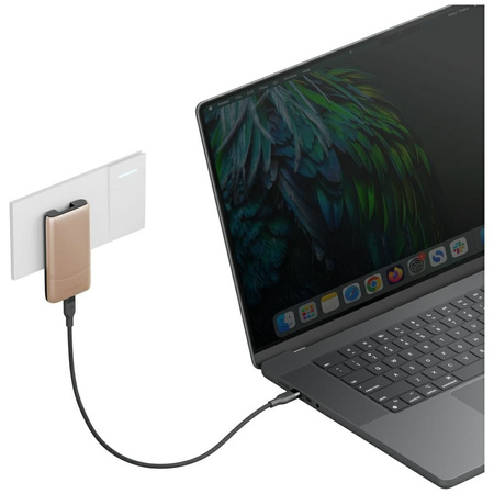 Ładowarka sieciowa Energea TravelWorld   Edge 65W 2xUSB-C PD/PPS/QC3.0 (US/UK/EU) złota