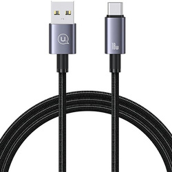 USAMS Kabel USB na USB-C 3A 1,2mFast Charging stalowy/tarnish SJ663USB01 (US-SJ663)