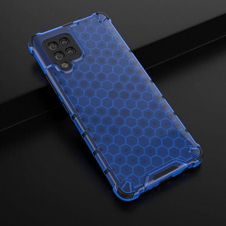 Honeycomb etui pancerny pokrowiec z żelową ramką Samsung Galaxy A42 5G niebieski