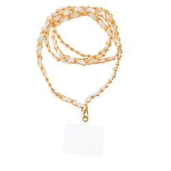 Zawieszka PASEK do telefonu / długość sznura 116cm (58cm w pętli) / na szyję - biały